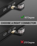 FEDUS 8K Ultra HD HDMI Connector 90 Degree L Shape HDMI Male to Female Converter Right Angle HDMI Adapter Extender for TV Led LCD TV Stick, Xbox, PS3 PS4 PS5, Supports 3D HDR, eARC, 8K@60Hz 4K@144Hz