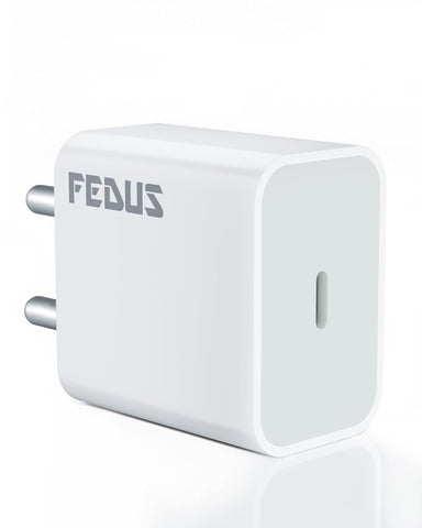 FEDUS Apple Charger 20w Original, 20W Fast Type C PD iPhone Charger Adapter Compatible with 15, 14, 13, 12, 11,X/Xr Series Air Pods iPad/iPad Mini and Air Pods, BIS Certified with 2 Year Warranty