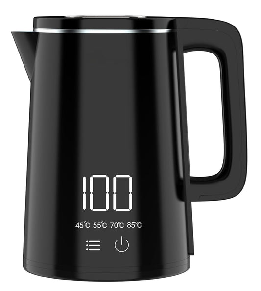 FEDUS Viva Digital Display Temperature Control Electric Kettle, 1.8 Litres 1500W Hot Water Kettle Jug, Insulated Cool-Touch Exterior, Keep Warm & Temperature Settings Auto Shut-Off Boil Dry Protection