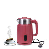 FEDUS Aqua Viva Electric Kettle, 1.8 Litres hot water kettle Jug, 1500W Stainless Steel Body, Power Indicator Automatic Cut-off used for boiling Water, making tea and coffee, instant noodles, soup etc. (Red)