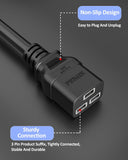 FEDUS AC Power Cord 3 Prong C14 Male to C19 Female 9.8Ft 250V 16A Heavy Duty PDU Power Extension Cable for Computer Printer Monitor Servers/Routers/Network Switches/Blade Server Enclosures/Data Rack