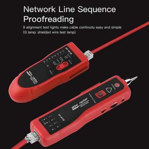 FEDUS Lan Tester with Wire Tracker, LAN Network Cable Tracer, Cable Tracker Line Finder, RJ11 RJ45 Line Finder Cable Tester for Network Ethernet cable,Phone Telephone Line & Continuity Checking