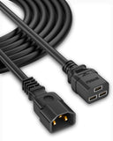 FEDUS AC Power Cord 3 Prong C14 Male to C19 Female 9.8Ft 250V 16A Heavy Duty PDU Power Extension Cable for Computer Printer Monitor Servers/Routers/Network Switches/Blade Server Enclosures/Data Rack