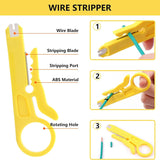 FEDUS RJ45 Crimping Tool Kit, Crimping Tool rj45 for Cat6A Cat5E Cat5 RJ45, 50PCS rj45 Connector & Boot Covers, Network lan Tester, Cut and Strip Tool, 25 Cable Ties Punch Down Tool,5Pcs RJ45 coupler 7 in 1