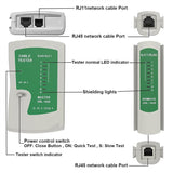 FEDUS Network Cable Tester, RJ45 And RJ11 Lan Cable Tester With 9V Battery, LED Indicators RJ12 CAT5 CAT 6 UTP Ethernet Cable Tester, RJ11 RJ12 ethernet Cable Tester