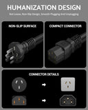 FEDUS 1.8M 3 Prong AU Australia SAA 3 Pins Plug 18 AWG Power Cord with IEC 320 C13 AU Australian Plug Computer Pure Copper Power Extension Cable for PCs, Monitors, Power adapters, Printer, Appliances