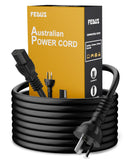 FEDUS 1.8M 3 Prong AU Australia SAA 3 Pins Plug 18 AWG Power Cord with IEC 320 C13 AU Australian Plug Computer Pure Copper Power Extension Cable for PCs, Monitors, Power adapters, Printer, Appliances