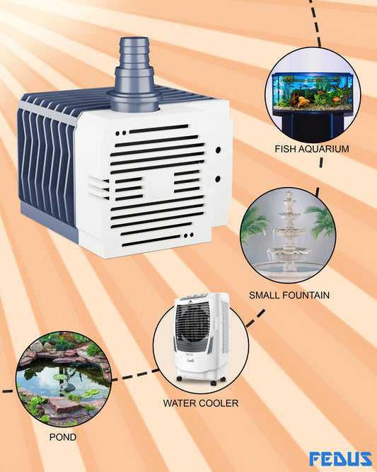 FEDUS 40 Watt Cooler Pump Water Pump, Submersible Pump For Aquarium, Fountain Pump, Cooler Water Pump, Cooler Water Pump, Fountain Motor Pump Small, aquarium water pump for Desert Air Cooler, Aquarium