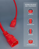 FEDUS IEC C13 to C14 Link Power Cable 250v Male to Female Power Extension Cord Cable,18AWG 10A for Computer, Printer, SMPS, Monitor, Server, Display Heavy Gauge Power Extension Cable