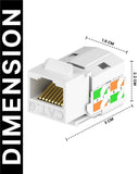 FEDUS Cat5/5e/6 RJ45 Keystone Jack Adapter, UTP Modular Female Network