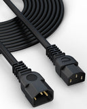 FEDUS IEC C13 to C14 Link Power Cable 250v Male to Female Power Extension Cord Cable,18AWG 10A for Computer, Printer, SMPS, Monitor, Server, Display Heavy Gauge Power Extension Cable