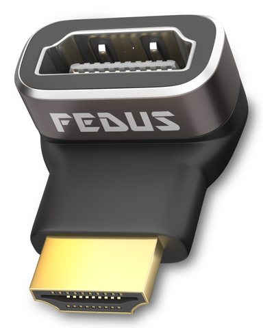 FEDUS 8K Ultra HD HDMI Connector 270 Degree L Shape HDMI Male to Female Converter Right Angle HDMI Adapter Extender for TV Led LCD TV Stick, Xbox, PS3 PS4 PS5, Supports 3D HDR, eARC, 8K@60Hz 4K@144Hz