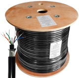 FEDUS Cat6 UTP 24AWG Twisted Pair Armored Cable:300M Black