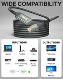 FEDUS HDMI Extension Cable Support 4K@60Hz 3D HDR, Male to Female HDMI Extender 9.8FT Adapter Connector Cord For MacBook Pro, TV Stick PS5 PS4, Laptop, PC, Blu Ray, Google Chromecast, HDTV, Monitor