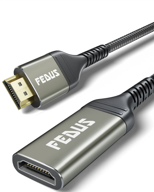 FEDUS HDMI Extension Cable Support 4K@60Hz 3D HDR, Male to Female HDMI Extender 9.8FT Adapter Connector Cord For MacBook Pro, TV Stick PS5 PS4, Laptop, PC, Blu Ray, Google Chromecast, HDTV, Monitor