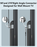 FEDUS 2 Pack 8K Ultra HD HDMI Connector 90+270 Degree L Shape HDMI Male to Female Converter Right Angle HDMI Adapter Extender for TV Led LCD TV Stick, Xbox PS3 PS4 PS5 Supports 3D HDR 8K@60Hz 4K@144Hz