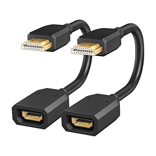 FEDUS hdmi Connector, hdmi Jointer, hdmi Extension Cable, hdmi Extension Cable Small, hdmi Male to Female Adapter, hdmi to hdmi Connector, hdmi Adapter,Extension Coupler (4.5 inch 10cm) Pack 2 - FEDUS