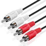 FEDUS 2-RCA Male to 2-RCA Male Dual 2 RCA Cable, Stereo Audio 2RCA Cord Male to Male Connector AV Sound Plug Jack Wire Cord, Double RCA Stereo Cable/Cord, Dual Composite 2RCA to 2RCA - FEDUS