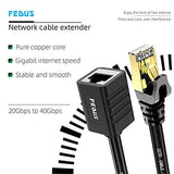 FEDUS Cat8 Ethernet Extension Cable, 1 Meter RJ45 Shielded Male to Female LAN cord Extender Cable, Support cat7 / Cat6 / Cat5e / Cat5 Standards High Speed 40Gbps 2000Mhz SFTP Patch Cord LAN Cable - FEDUS