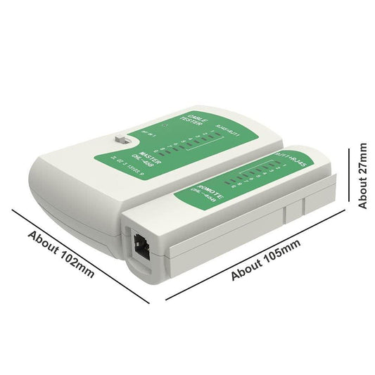 FEDUS RJ45 and RJ11 Network LAN Cable Tester with LED Indicators RJ11 RJ12 CAT5 CAT 6 UTP Network Ethernet Cable Tester Test Tool for Internet Broadband Connection. Telephone Line Detector Tracker - FEDUS