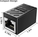 FEDUS RJ45 Coupler Ethernet Coupler Cat7, Cat6 Cat5e RJ45 8P8C Inline lan Coupler Ethernet Extender Adapter Adsl Extension Jointer Extending the Ethernet Cables Female to Female Connector - FEDUS