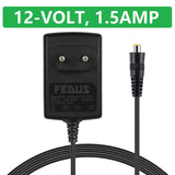 FEDUS 12V 1.5A DC Power Adapter, SMPS for LCD Monitor, TV, LED Strip, CCTV, 12 Volt 1.5A Power Adapter, AC Input 100-240V Dc Output 12 Volt 1.5 A - 2.5mm x 5.5mm Jack - FEDUS