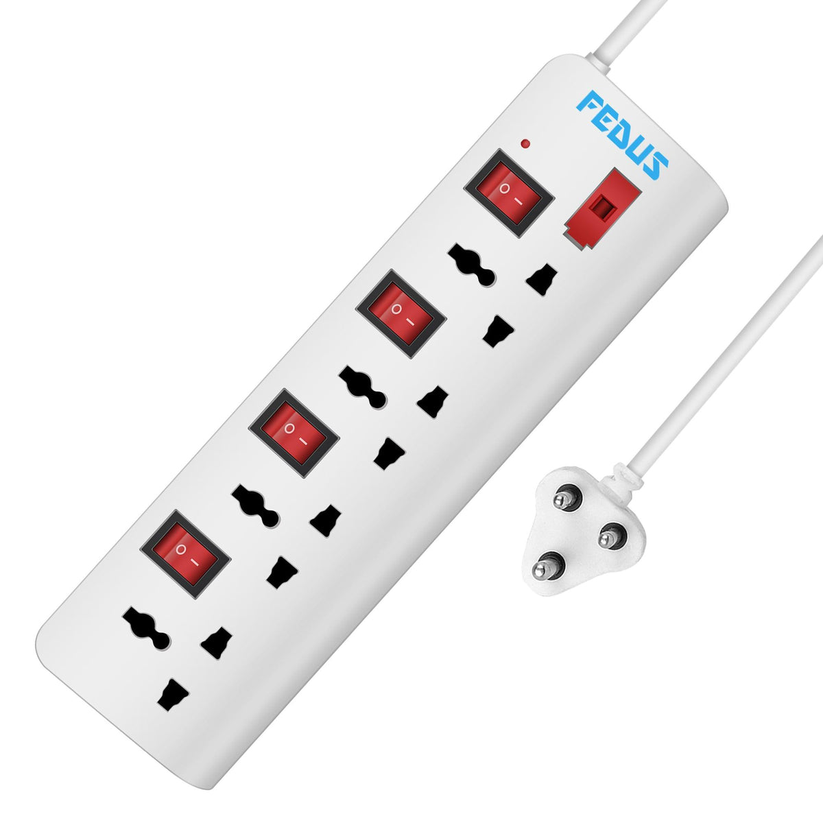 FEDUS Long Wire Switch Board Extension | Extension Boards with Switch,Extension Board with Long Wire, Extension Board for Computer, Surge Protectors Spike Buster, Switch Board - FEDUS