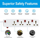 FEDUS Switch Board Extension,Extension Boards with Switch, Extension Cords, Extension Board with Long Wire, Extension Board for Computer, Surge Protectors Spike Buster, Switch Board Organizer 4M/13F - FEDUS