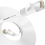 FEDUS Cat6 Ethernet Cable, Flat RJ45 LAN Cable wire High Speed 250MHZ / 1 Gigabit Speed UTP LAN Cable, Network Internet Cable, Patch Computer Cord Gigabit Category 6 Wires for Modem, Router - FEDUS